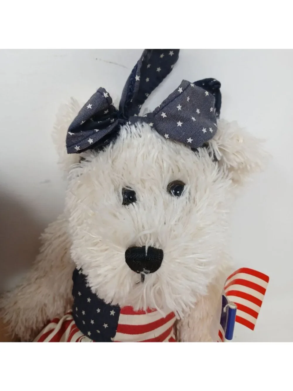 2 Patriotic Terrys Village Plush Bear Americana Outfit Flags Anthropomorphic #S1